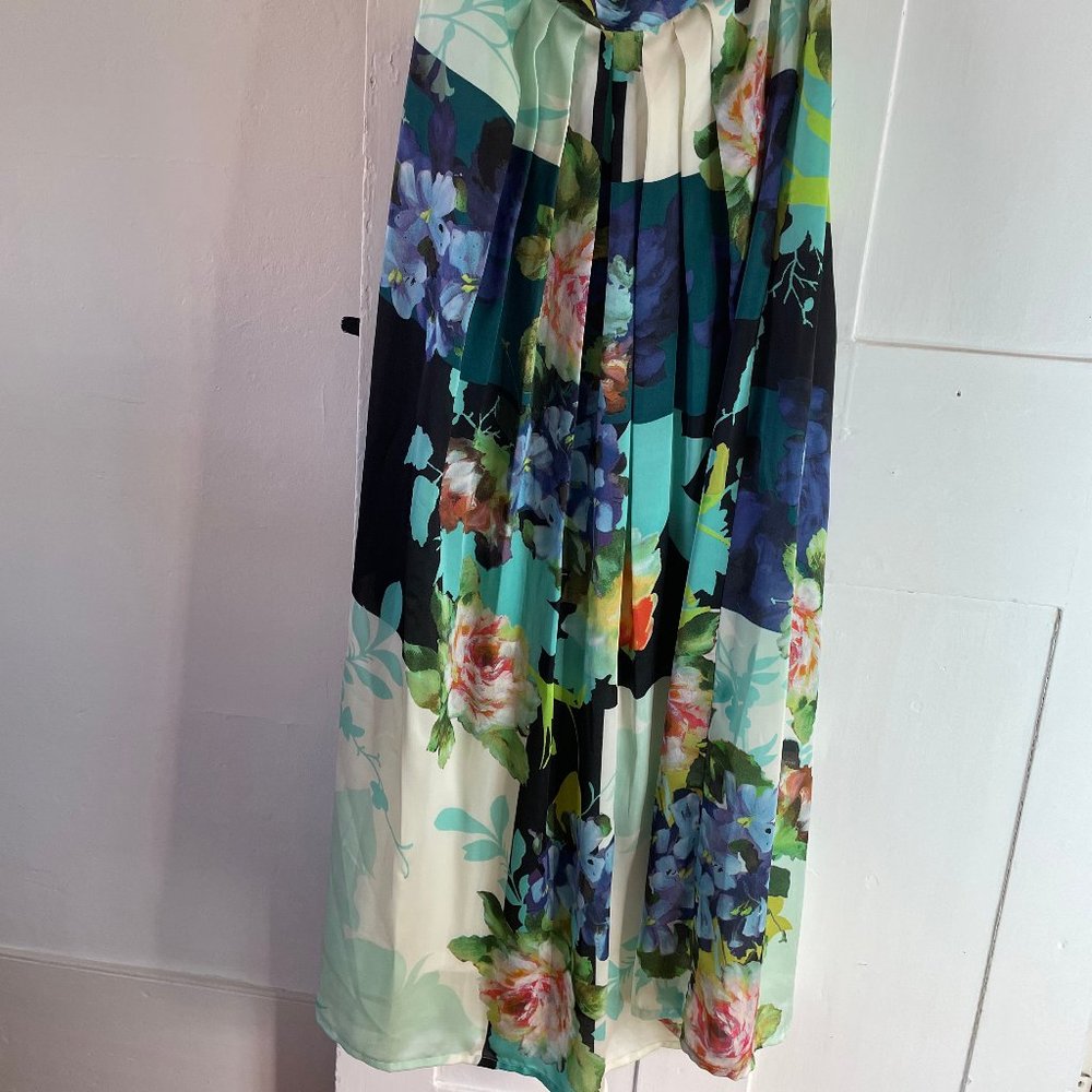 Anthropologie Ranna Gil Striped Rose Silk Skirt, Never worn, Medium